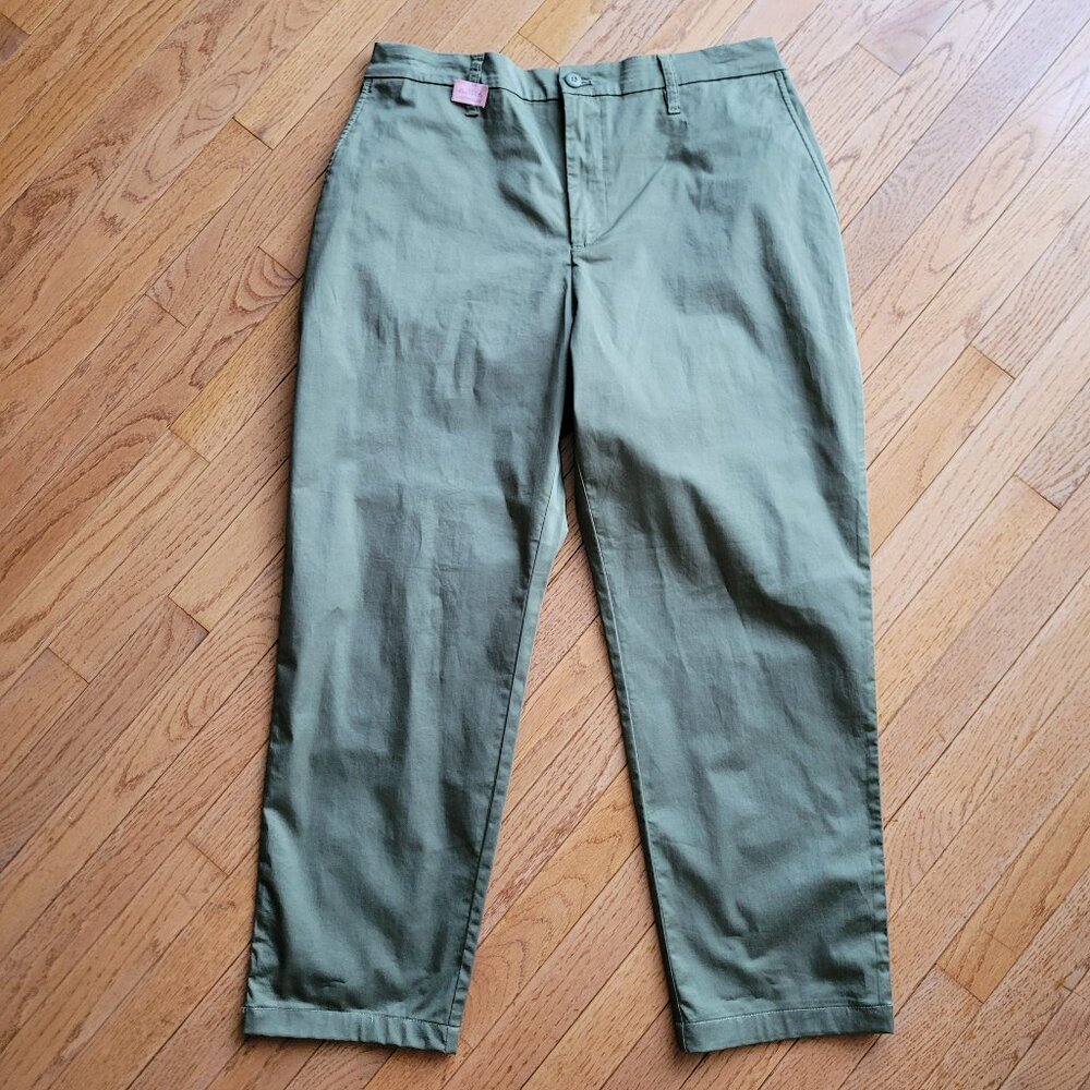 Hudson North, Olive Green Elastic Back Chino Pant. Size L